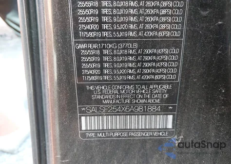 2006 Land Rover Range Rover Sport Hse from USA, damaged, VIN SALSF254X6A981884